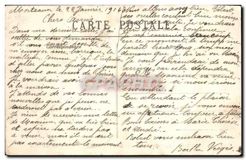 Falaise — Kasernen Dumont-d'Urville — C. Jeanne, Verleger - Rückseite