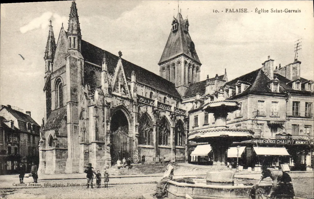 FALAISE - Kirche Saint-Gervais — Camille Jeanus, Verlag-Fotograf, Falaise (Nr. 10) - Vorderseite