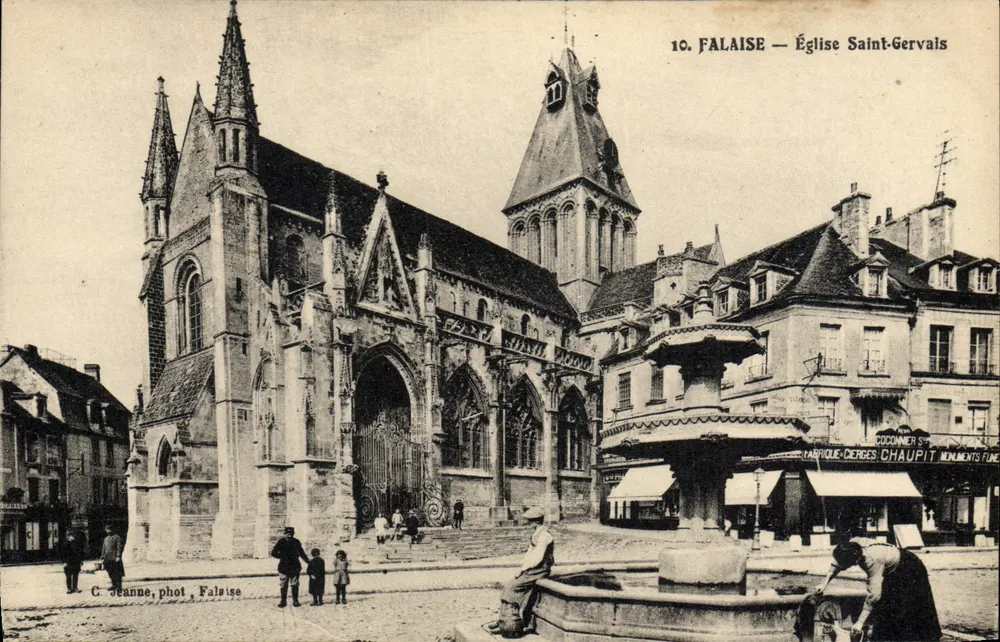 Falaise — Kirche Saint-Gervais — C. Jeanne, phot. Falaise - Vorderseite