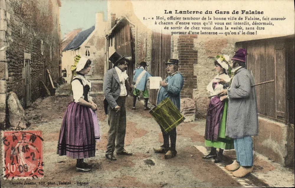 Die Laterne des Mannes aus Falaise — Camille Jeanne, Verleger-Fotograf, Falaise — Seriennummer nicht sichtbar - Vorderseite