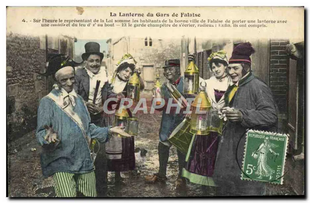 Die Laterne des Mannes aus Falaise — Karnevals-Szene — Verlag nicht sichtbar - Vorderseite