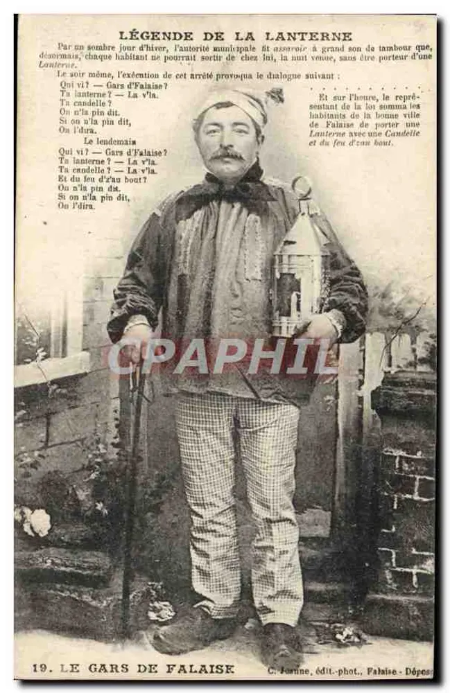 Der Mann von Falaise — Legende der Laterne — C. Journe, Verleger-Fotograf, Falaise - Deposit - Vorderseite