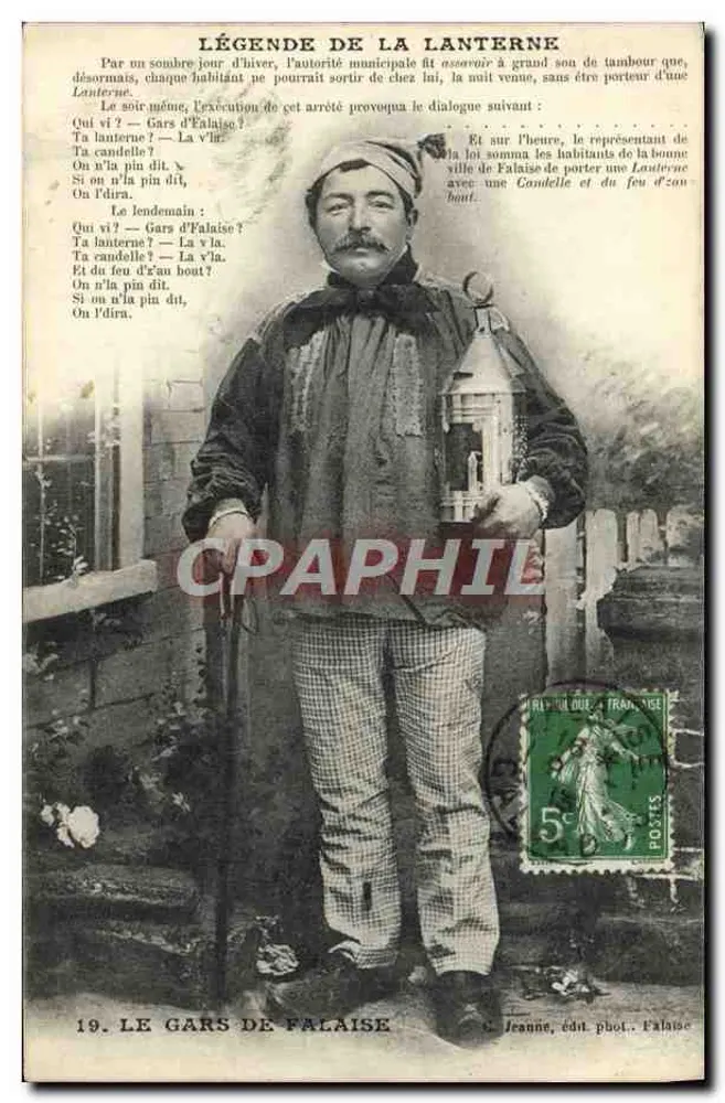 Der Mann von Falaise — Legende der Laterne — S. Jeanne, phot. ed. Falaise - Vorderseite