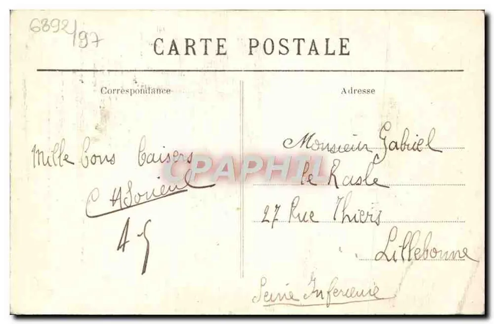 Der Mann von Falaise — Legende der Laterne — S. Jeanne, phot. ed. Falaise - Rückseite