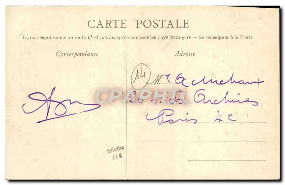 Le Gars de Falaise — Légende de la Lanterne — C. Jeanne, Édit. Phot., Falaise, Dépose - Rückseite