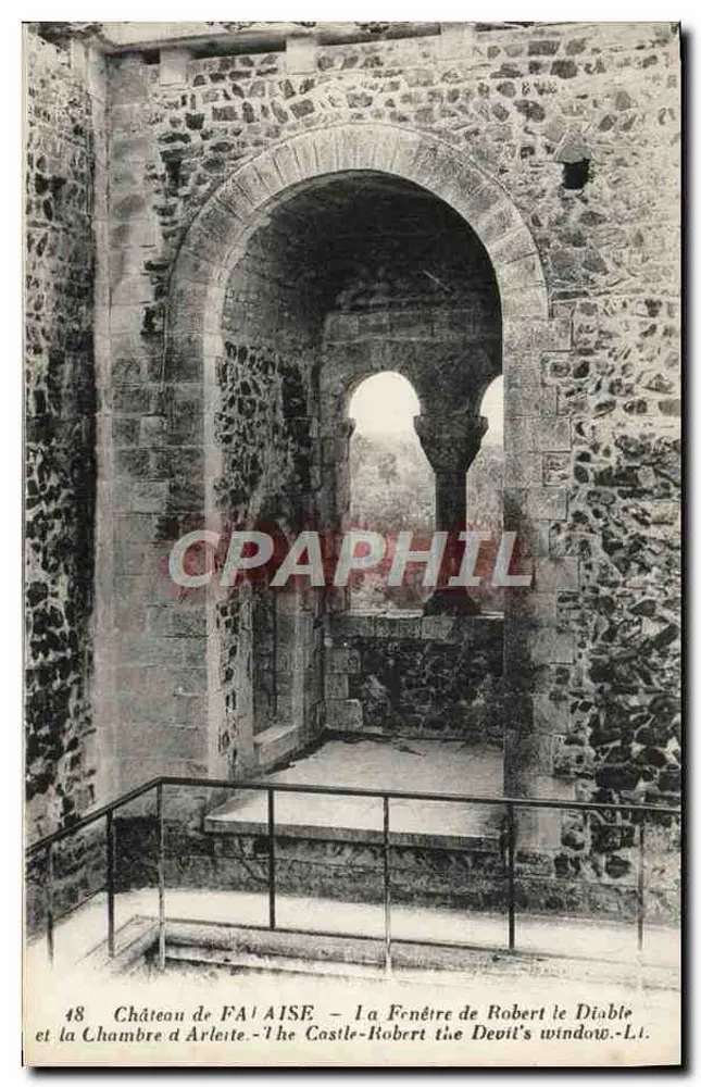 Schloss FAÏAISE — Das Fenster von Robert le Diable und das Zimmer von Arlette — Verleger Lévy et Melchiorin, Paris - Vorderseite
