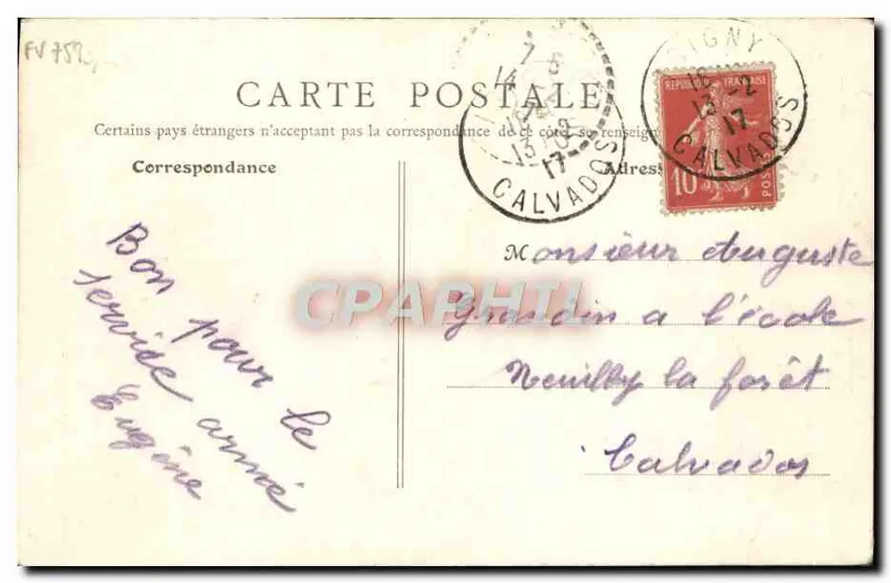 Vierville-sur-Mer (Calvados) — A Igreja — B. F., Paris - Verso
