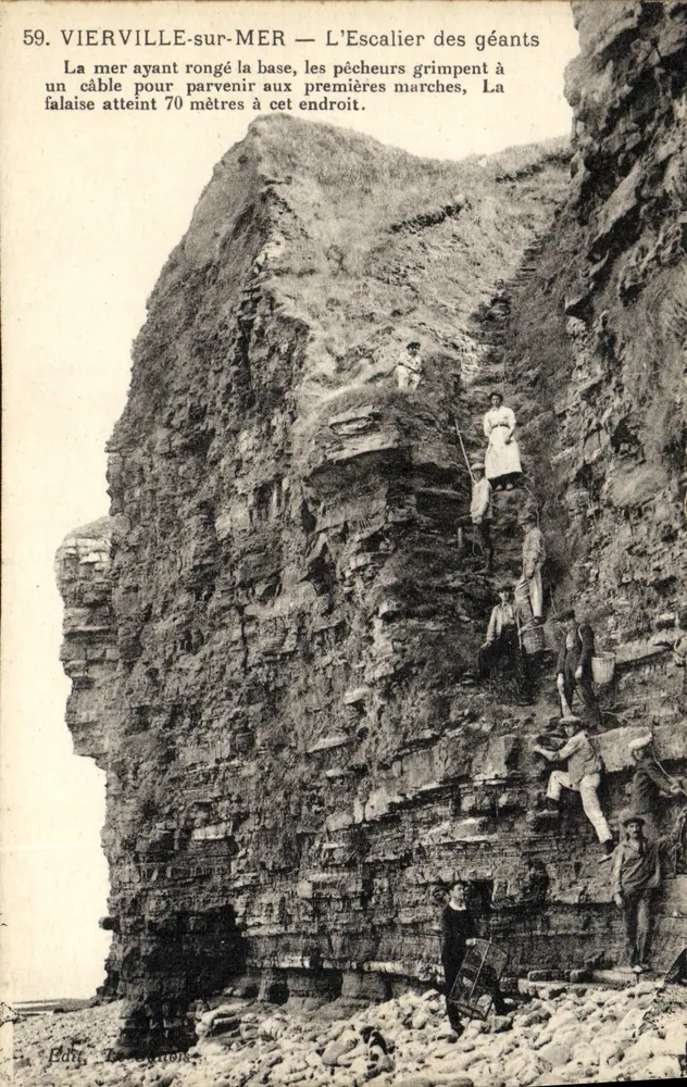 VIERVILLE-sur-MER — Die Treppe der Riesen — Verlag Te Sutoirs - Vorderseite