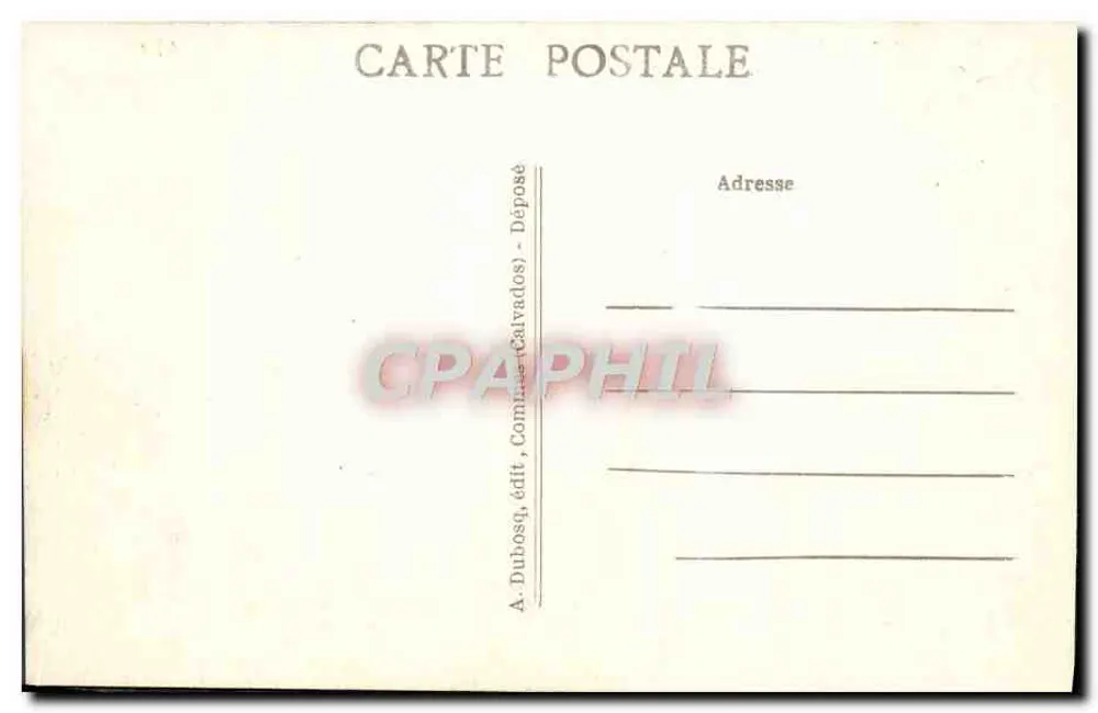 Castelos do Calvades — Vierville-sur-Mer — Le Vaumicel — A. Dubosq, editor, Commis-Calvados - Verso