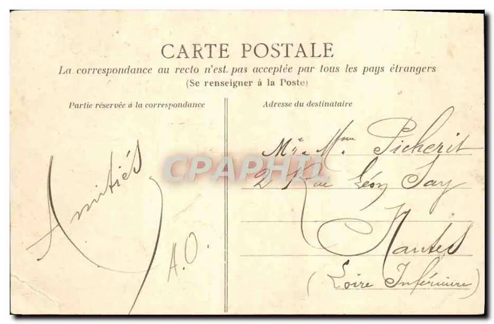 VIRE - Cascade du Paro — éditeur Collection Lectère, n° 237 - Verso