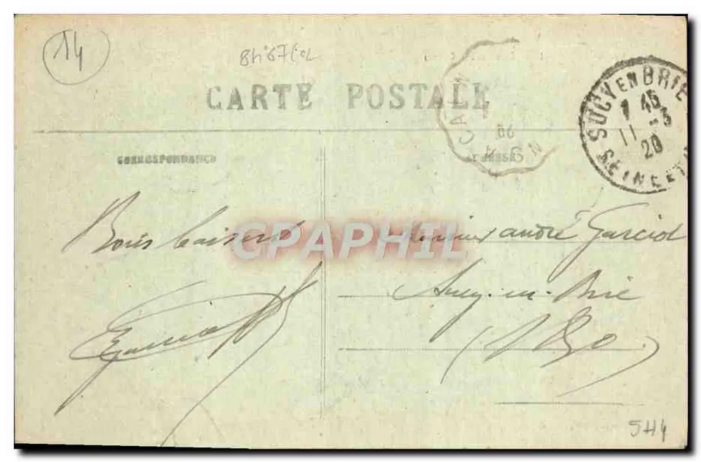 Falaise — O Castelo (Lado Oeste) — Editor desconhecido, n° 57 - Verso