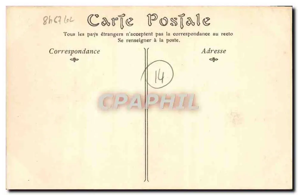 Falaise — Die Pforte der Cordeliers (13. Jahrhundert) — ND Phot - Rückseite
