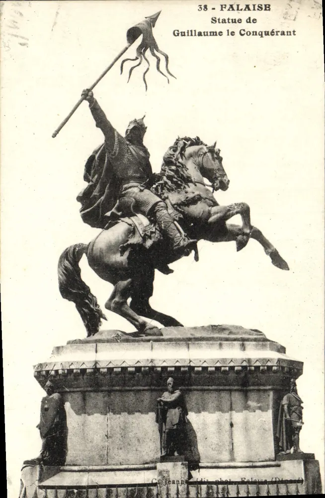 Falaise — Estatua de Guillermo el Conquistador — C. Jeannin, fot. Falaise (Dt. 38) - Anverso