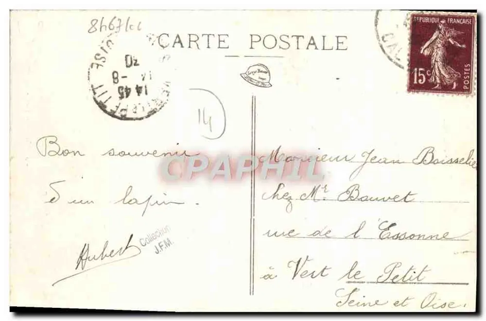 Falaise — Estatua de Guillermo el Conquistador — C. Jeannin, fot. Falaise (Dt. 38) - Reverso