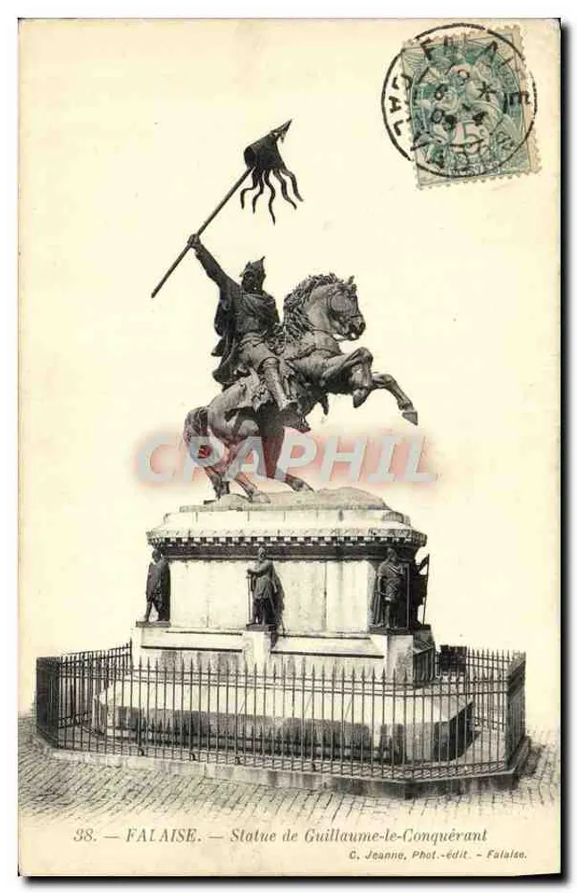 Falaise — Estátua de Guilherme o Conquistador — C. Jeanne, Fot.-Edit. - Falaise - Frente