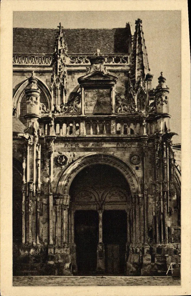 Falaise — Portal der Kirche der Dreifaltigkeit (Renaissance) — A. Froment, Caen - Vorderseite