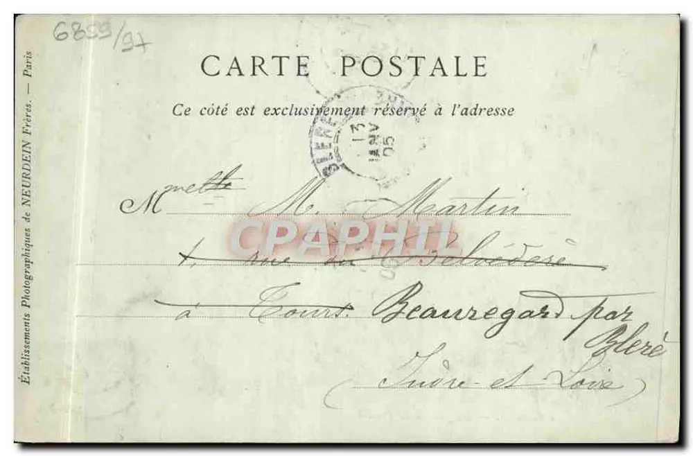 FALAISE — A Igreja da Trindade — Estabelecimentos Fotográficos Neurdein Irmãos, Paris - Verso