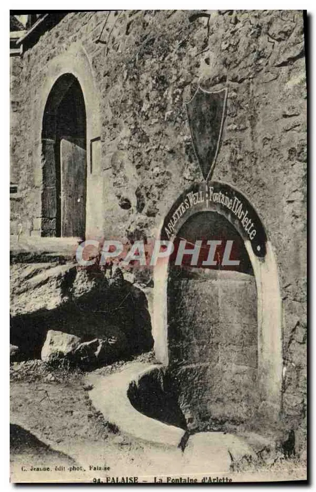 FALAISE — La Fontaine d'Arlette — C. Jeanne, Verlag-Fotograf Falaïse - Vorderseite