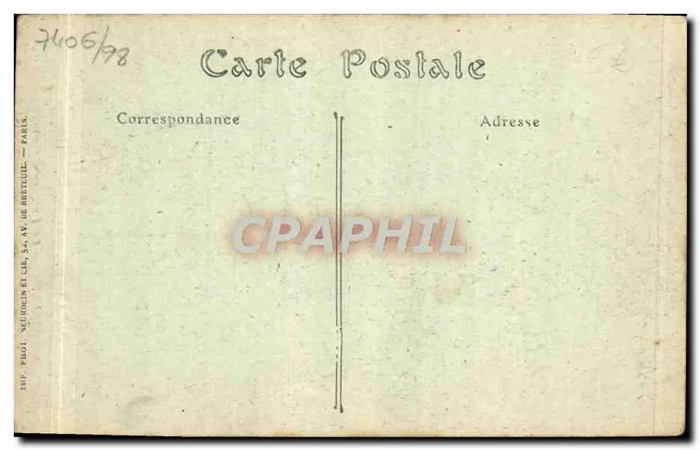 FALAISE — La Fontaine d'Arlette — J. Frot, n° 96 - Rückseite