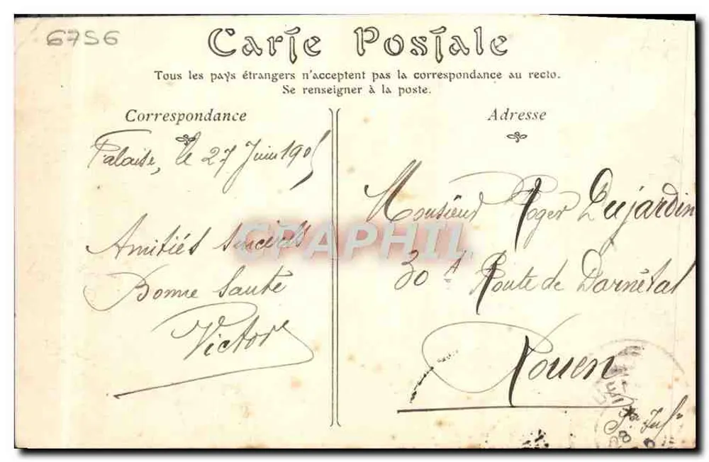 Falaise — Die Place Saint-Gervais an einem Markttag — ND Pince - Rückseite