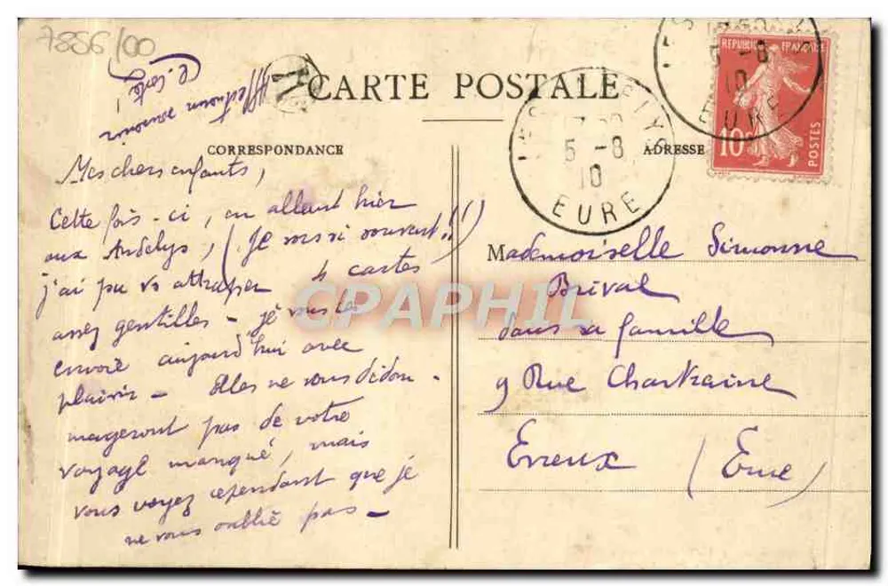 Die Laterne des Gars de Falaise — humorvolle Szene — Camille Jégoune, Fotoverlag Falaise, Dénoué - Rückseite