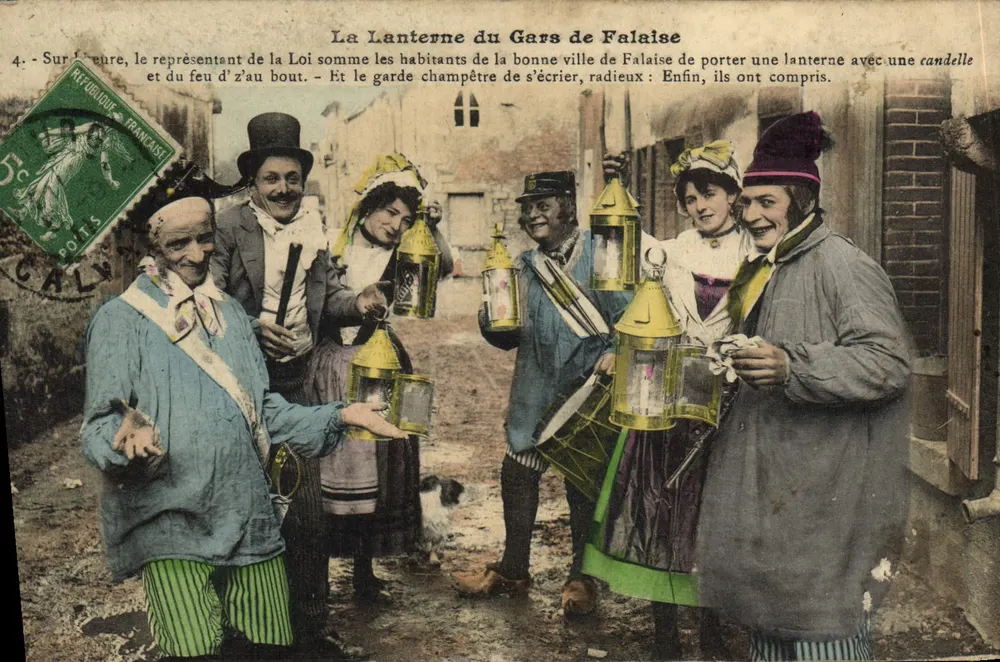 Die Laterne des Mannes aus Falaise — Karnevals-Szene — unbekannter Verleger, Nr. 4 - Vorderseite