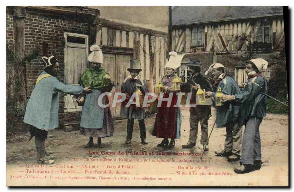 Die Jungen von Falaise und ihre Laternen — Sammlung P. Bumet, Fotograf-Verleger, Vincennes (Orne) — Nr. 4392 - Vorderseite
