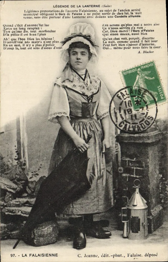 La Falaisienne — Legende der Laterne (Fortsetzung) — C. Jeanne, Verlag-Fotograf, Falaise, n°97 - Vorderseite