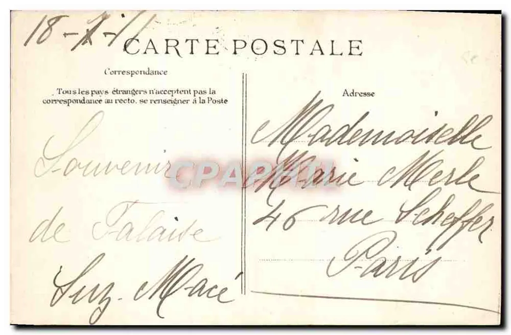 La Falaisienne — Legende der Laterne (Fortsetzung) — C. Jeanne, Verlag-Fotograf, Falaise, n°97 - Rückseite