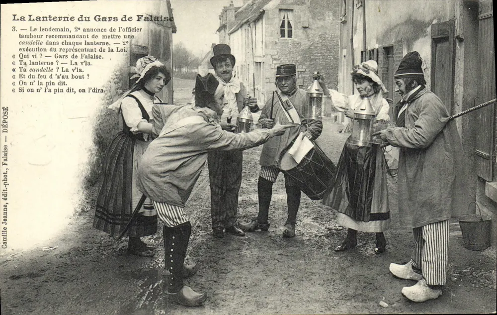 Die Lanterne des Gars von Falaise — Karnevals-Szene — Camille Jeanne, Verlag-Fotograf — n°3 - Vorderseite