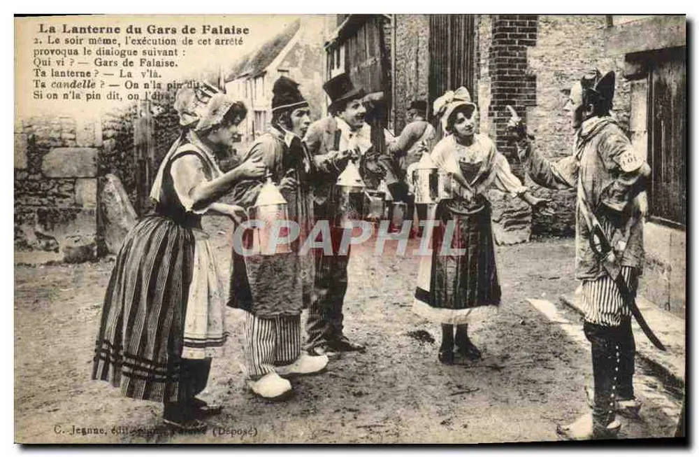 Die Laterne des Mannes aus Falaise — Karnevals-Szene — C. Jeanne, Verleger (Deposité) - Vorderseite
