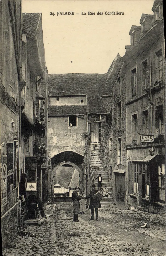Falaise — Die Straße der Cordeliers — L. Jegonne, Verlag Falaise, Nr. 24 - Vorderseite