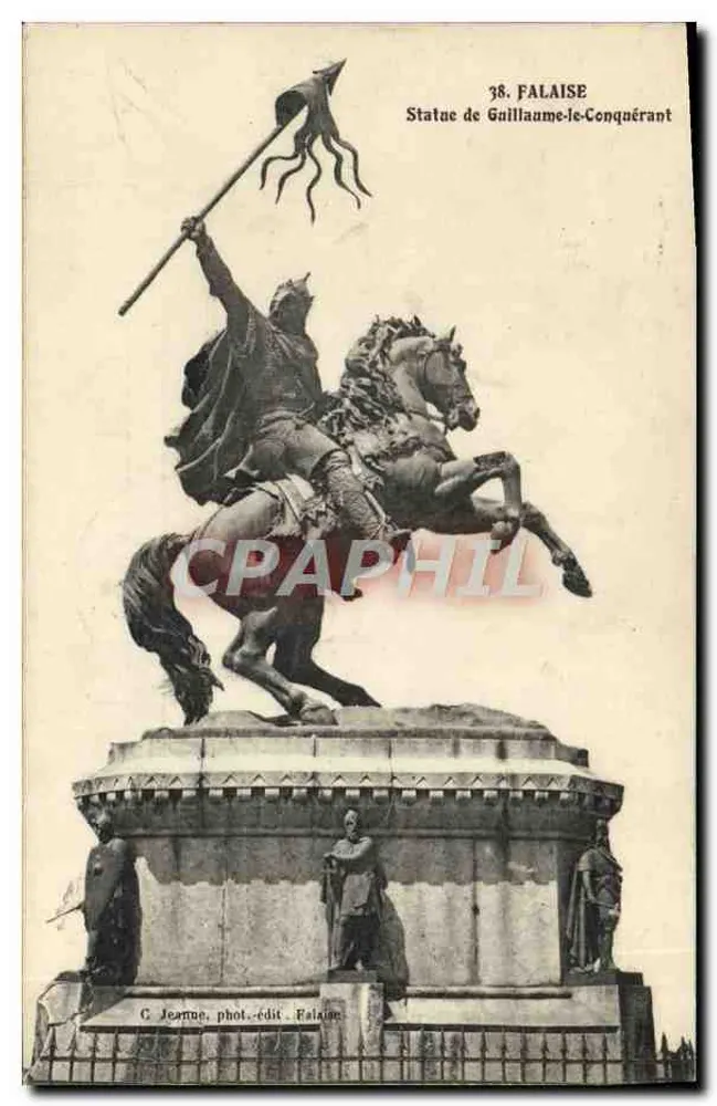 Falaise — Estátua de Guilherme o Conquistador — G. Joanne, fot.-edit. Falaise - Frente