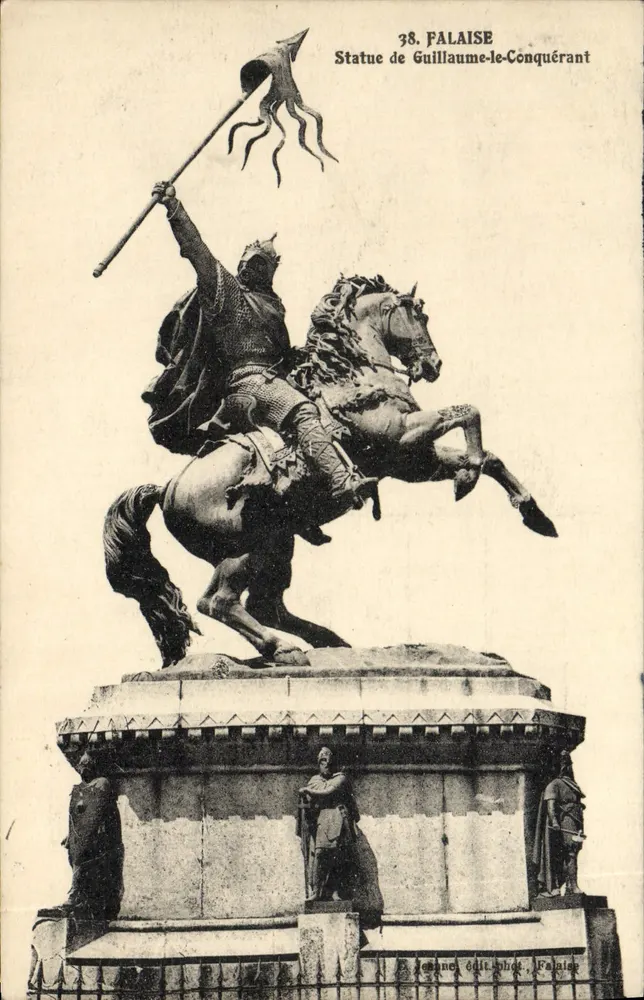 Estatua de Guilherme o Conquistador em Falaise — editor Jeanne, n°38 - Frente