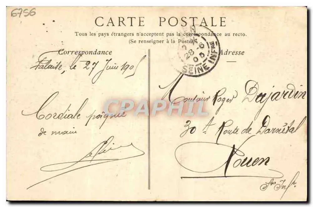 Falaise — O Vale d'Ante, as Casas Brancas — Collections ND Phot - Verso