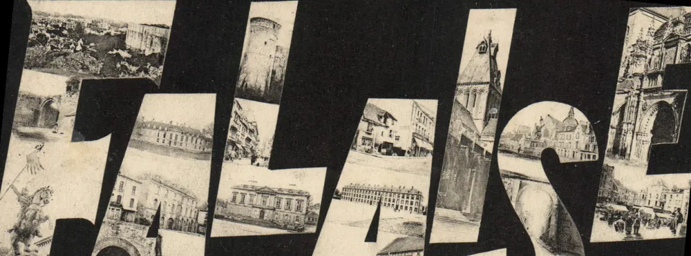 Falaise — vista panorâmica e monumentos — editor desconhecido, número de série não visível - Frente