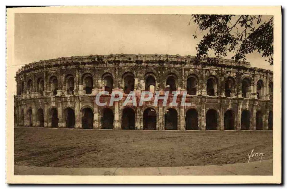 Nîmes (Gard) — As Arenas — Edições de Arte Yvon, Paris - Frente