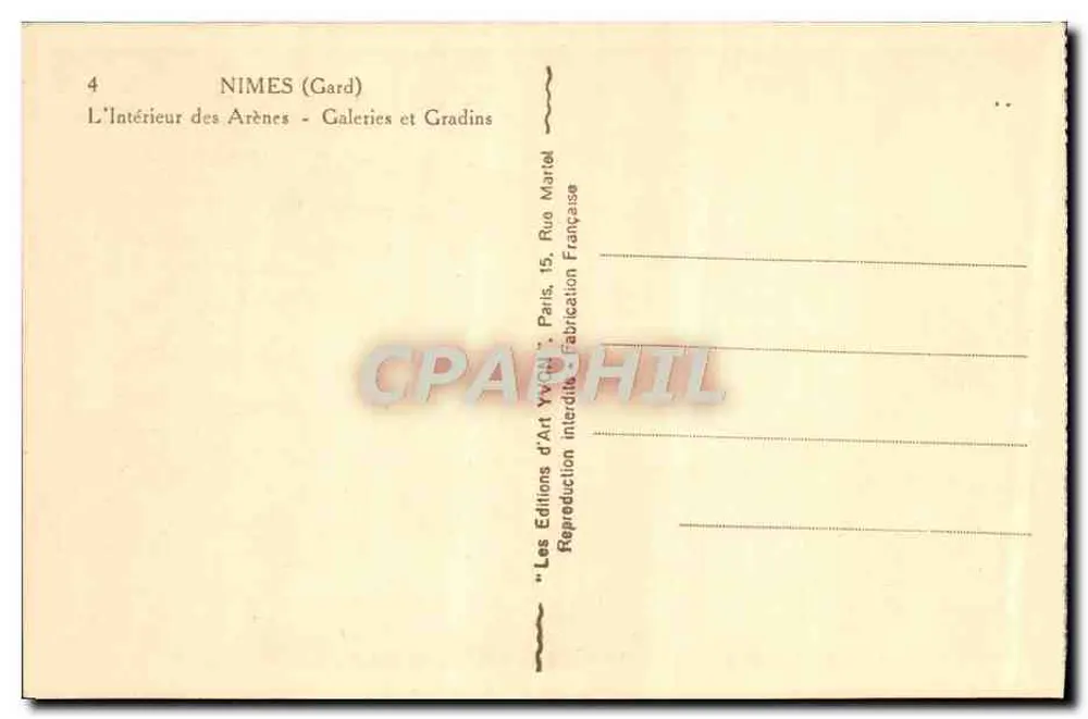Nîmes (Gard) — Das Innere der Arenen — Galerien und Treppen — Yvart - Rückseite