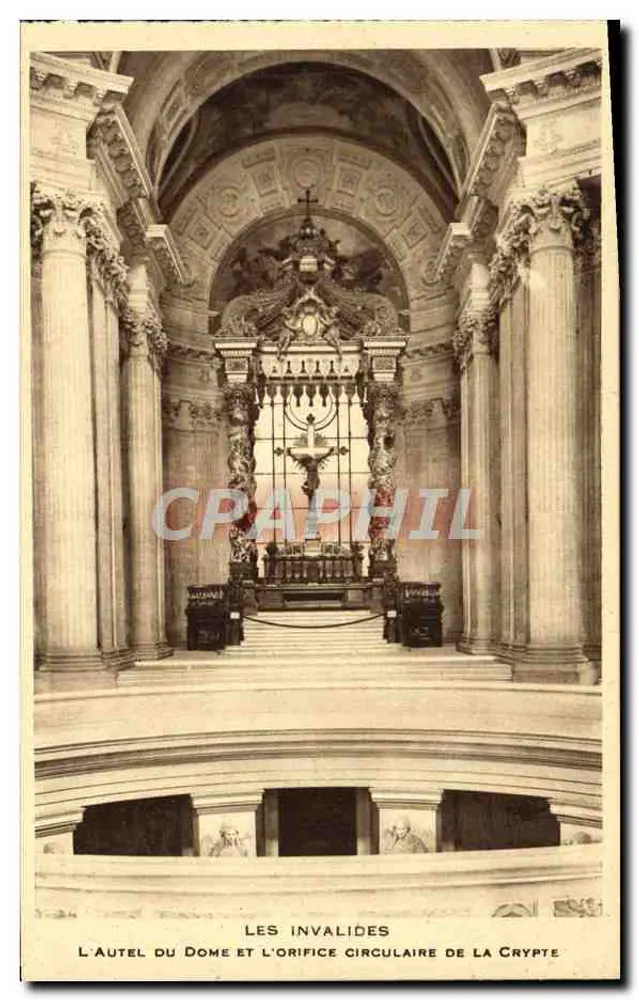 Les Invalides — Der Altar des Doms und der kreisförmige Eingang der Krypta — Edition des Musée de l'Armée - Vorderseite