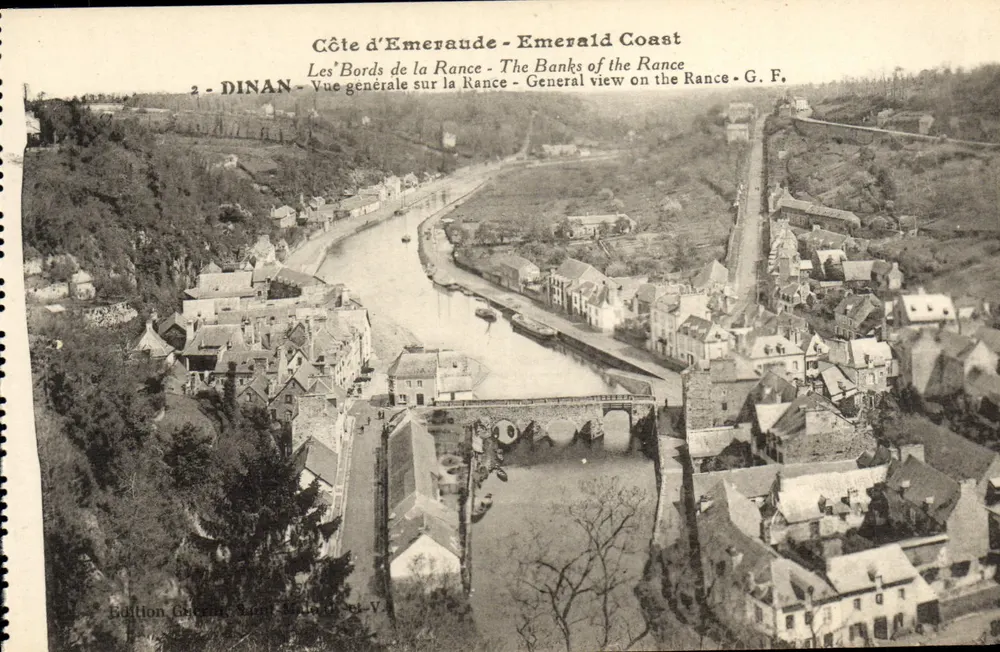Dinan — Vista geral sobre a Rance — Edição G. F. - Frente