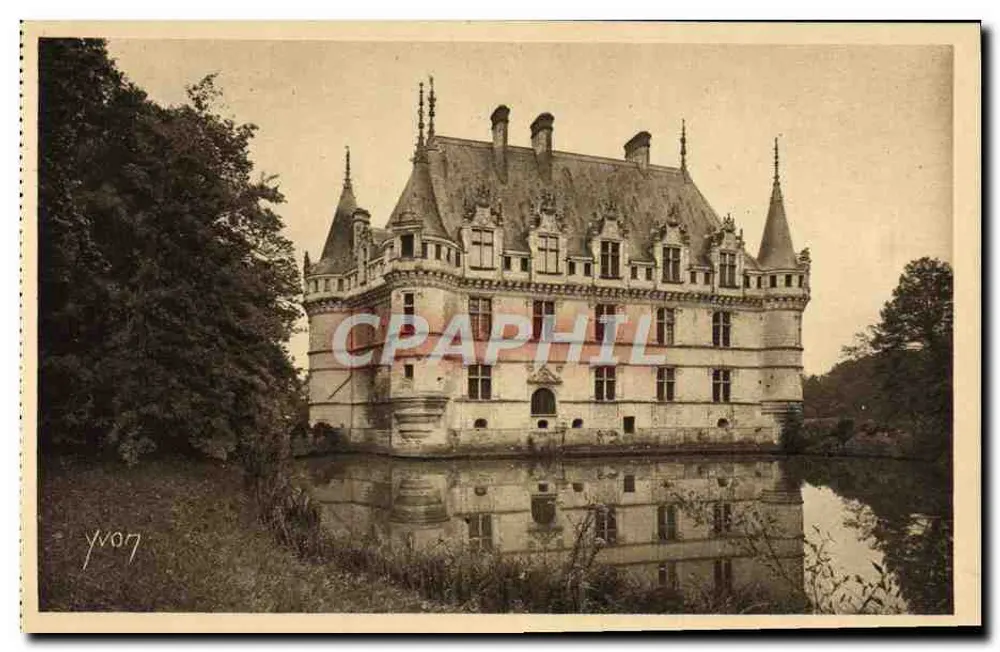 Château d'Azay-le-Rideau — Ansicht von Zuckersüßer Frankreich, Schlösser der Loire — Kunstausgabe YVON - Vorderseite