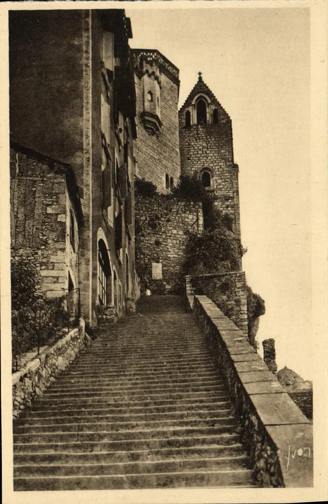 Rocamadour (Lot) — A Escada dos Peregrinos (216 degraus) — Les Éditions d'Art YVON - Frente