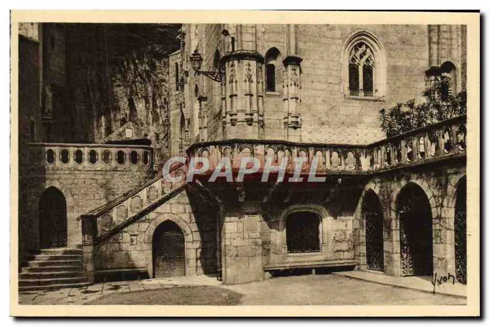 Rocamadour (Lot) — Der Parvis, die Treppe der Wunderkapelle — Ivoh - Vorderseite