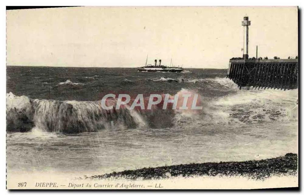 Dieppe — Salida del Correo a Inglaterra — LL. n° 267 - Anverso