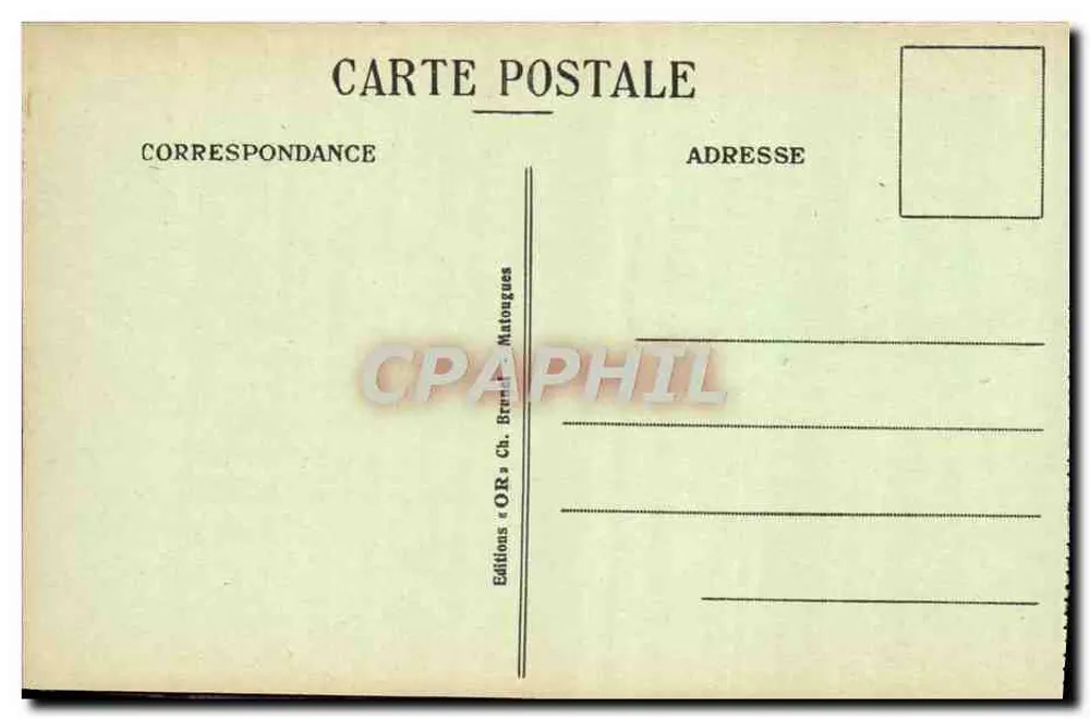 Reims — Denkmal der Schwarzen Armee — Editions OR, Ch. Branelles Malongues - Rückseite