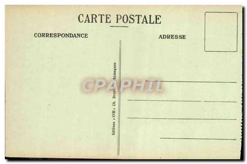 Reims (1919) — Place Royale — Edições Ch. Brunel-Matouques - Verso
