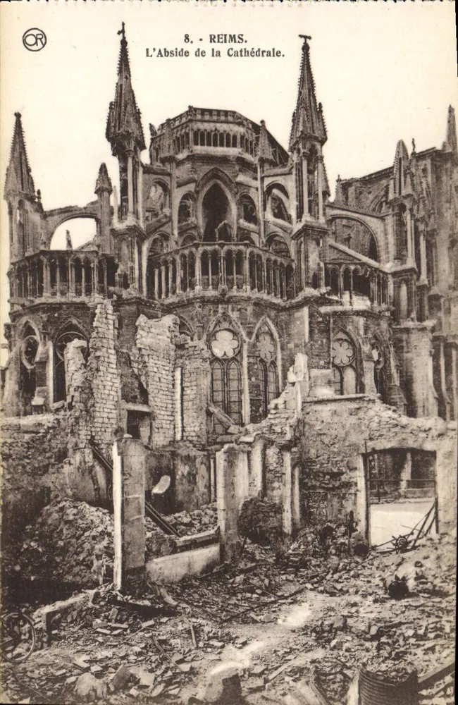 Reims - A Abside da Catedral — Edições « OR » Ch. Brune Matongues, n°8 - Frente