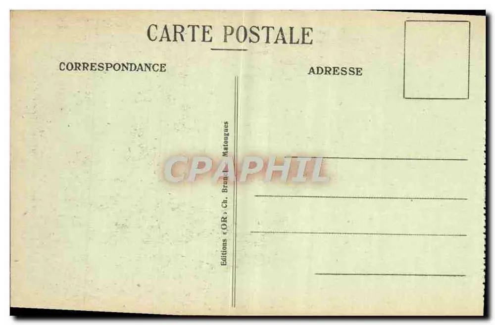 Reims (1918) — A Catedral — Editor Ch. Brunet-Matongues, n° I - Verso