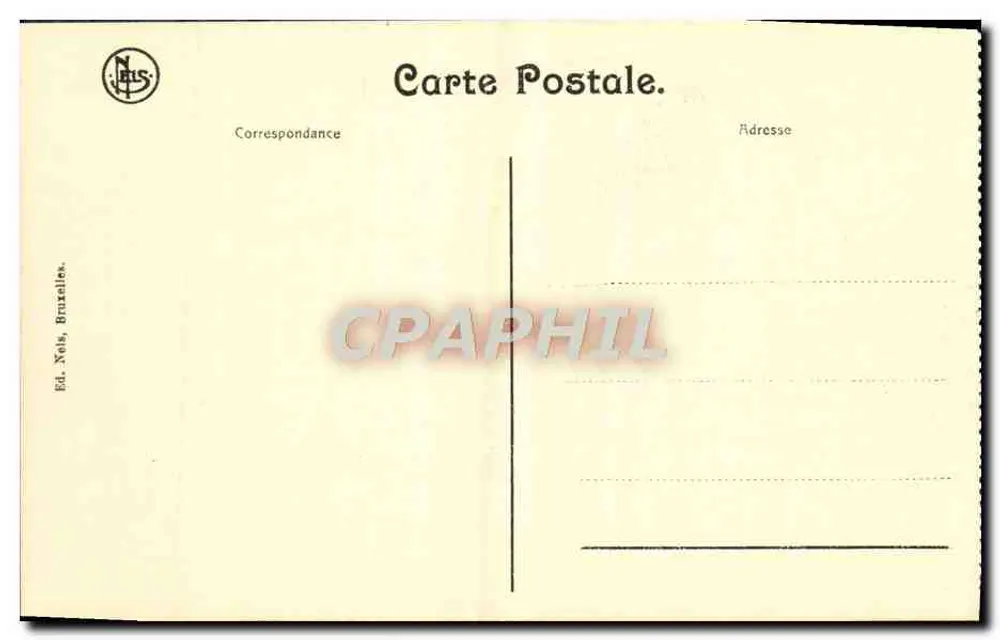 Bruxelas — Palácio do Rei — Ed. Nels, Bruxelas - Verso