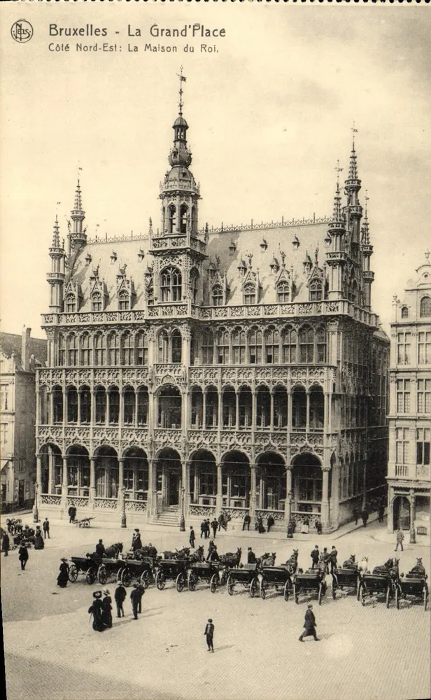Bruxelas - A Grand'Place - Lado Nordeste: A Casa do Rei - Frente